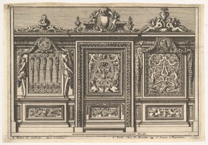 Design til en korskærm med to varianter, fra: Clôtures de chapelles, 1600-tallet. af Jean le Pautre