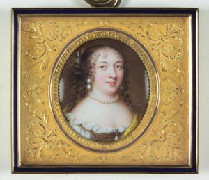 En dame ved navn Madame de Louvois (emalje)