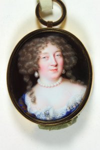 En dame ved navn Madame de Montespan (emalje)