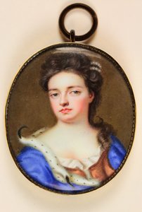 Dronning Anne (akvarel på vellum) af Jean the Younger Petitot