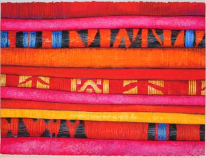 Moroccan Fabrics 2, 2013 (gouache på papir)