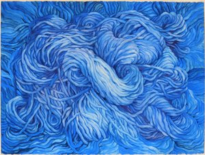 Wool Cobalt Blue, 2013 (gouache på papir)