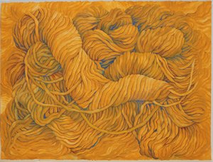 Wool Ochre Yellow, 2013 (Gouache på papir)