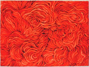 Wool Red, 2013 (gouache på papir)