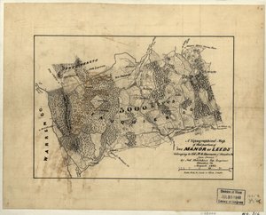 Et topografisk kort over den del af "The Manor of Leeds", der tilhører oberst M.G. Harman fra Staunton, Va. LOC 2005625200 af Jedediah Hotchkiss