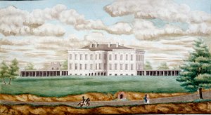 Det Hvide Hus i Washington Maleri af Jefferson Vail (1743-1826) 1821 Blerancourt, Musee Franco American af Jefferson Vail