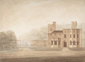 Design til Bishopsgate Lodge, på Windsor Castle, Berkshire, ca. 1820-30.