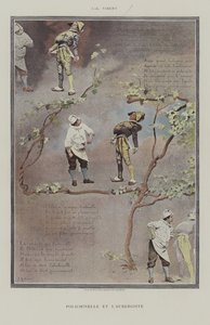 Polichinelle og kroværten af Jehan Georges Vibert