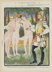 Muserne fra Roland af Berlin. Illustration til Le Rire af Jehan Testevuide