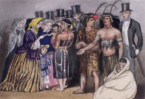 Møde zuluerne i London, 1853 af Jemima Blackburn