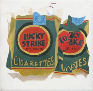 Grønne Lucky Strike-pakker (akryl) af Jennifer Abbott
