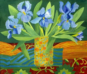 Iris, 2014 (akryl på lærred) af Jennifer Abbott