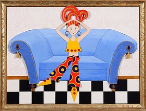 Divan Diva, 2008 (akryl om bord)