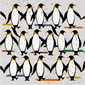 Dancing Penguins, 2022 (blandet medier)