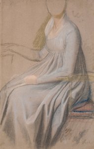 Dragtstudie til portrættet af grevinde Agnete Marie Rosencrone af Jens Juel