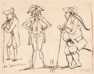 Meditation. Karikaturer af Clemens, Juel og Charles Bonnet af Jens Juel