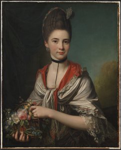 Portræt af Anna Elisabeth Battier, født Storp af Jens Juel