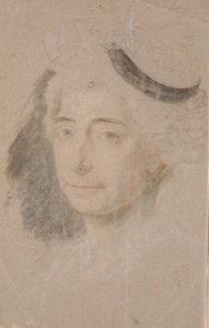Studie til portræt af fru Margrethe Elisabeth Stampe af Jens Juel