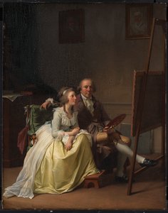 Kunstneren og hans Hustru Rosine, født Dørschel af Jens Juel
