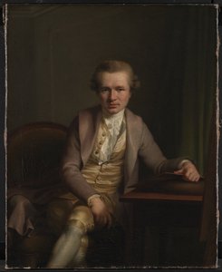 Gravøren Johann Friderich Clemens ved sit arbejdsbord af Jens Juel