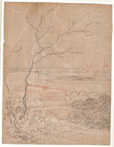 Udsigt fra Marienlyst over Kronborg af Jens Juel