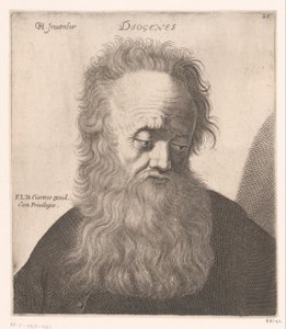 Portræt af Diogenes af Sinope Diogenes (titel på objekt) Buster af filosoffer og konger (serietitel) af Jerôme David (attributed to)