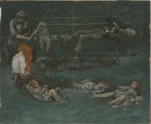 Parkbænk om natten, 1909.