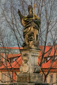 Statue af Sankt Augustin af Hippo på Karlsbroen af Jeronym (1632 1709) Kohl