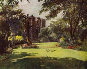 Lambeth, The Palace from the Gardens (farve litho)