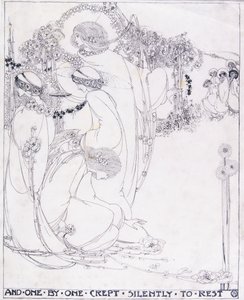 And One by One Crept Silently to Rest, ca. 1902-3 (pen og sort blæk på vellum)