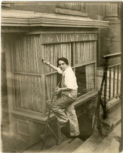 Charlotte Powell, landsbymaler, ca. 1905-16 (foto af gelatinesølv) af Jessie Tarbox Beals