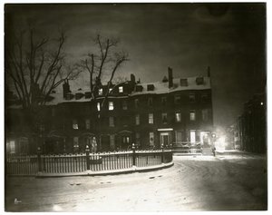 Louisburg Square, Boston Jenny Lind boede i hjørnehus, Boston, USA, ca. 1902-10 (foto af gelatinesølv) af Jessie Tarbox Beals