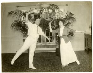 De nye parisiske dansere Señor Sebastian & Mme Mann - de dansede ved åbningen af Albemarle Hoffman Roof garden, ca. 1905-18 (gelatine sølvfoto) af Jessie Tarbox Beals