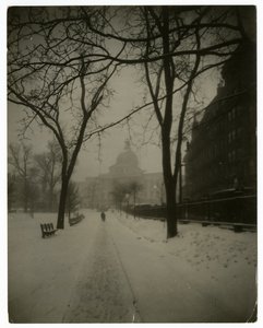 State House i Storm, Boston, USA, ca. 1902-10 (foto af gelatinesølv) af Jessie Tarbox Beals