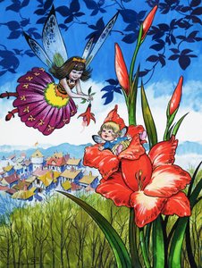 Babyfe i en blomst af Jesus Blasco