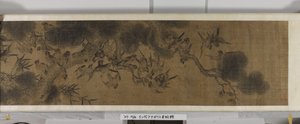 Et hundrede fugle (blæk og farver på silke) af Jiang (after) Tingxi