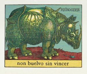 Green Rhino, 2007 (træsnit)
