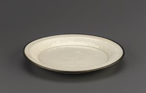 Ding ware-fad med støbt dekoration af mandarinænder, Hebei-provinsen, 12.-13. århundrede (keramik)