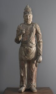 Stående bodhisattva, 12.-13. dynasti (paulownia-træ med gesso og polykrom)