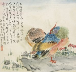 Et par mandarinænder, 1857
