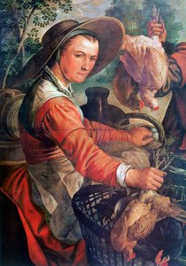 På markedet, detalje, c1550-1537 af Joachim Beuckelaer