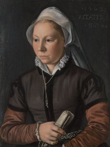 Portræt af en ung kvinde af Joachim Beuckelaer