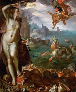 Perseus befrier Andromeda af Joachim Wtewael or Utewael