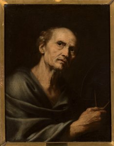 Portræt af en mand med passer af Joachim von Sandrart
