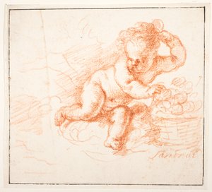 Putti samler frugt af Joachim von Sandrart