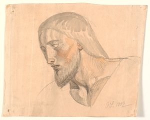 Studie af hoved af Joakim Frederik Skovgaard