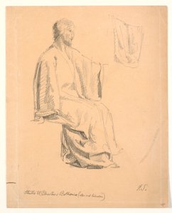 Studie af siddende Kristus af Joakim Frederik Skovgaard