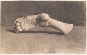 Tegning efter gips. En fod