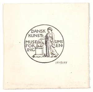 Udkast til vignet for Dansk Museums Kunstforening af Joakim Frederik Skovgaard