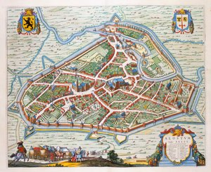 Aalst, 1649 (håndkoloreret stik)